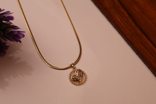 Engraved Heart Chain Pendent