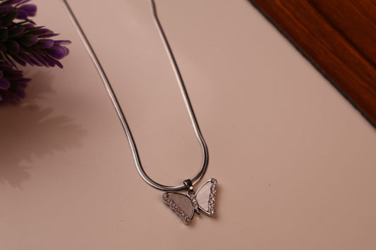 Silver Butterfly Chain Pendent