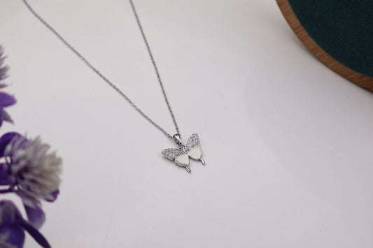 Butterfly Blush Chain Pendent